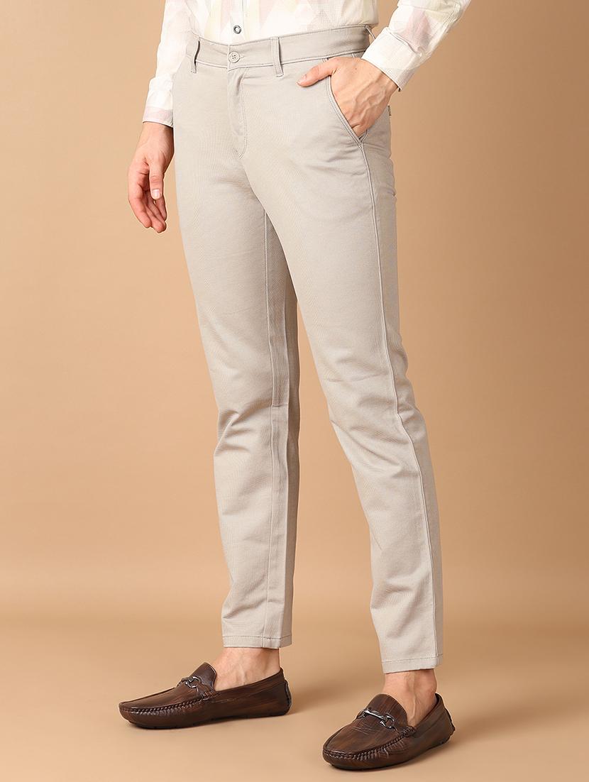 men solids flat front chinos trouser - 21492991 -  Standard Image - 1