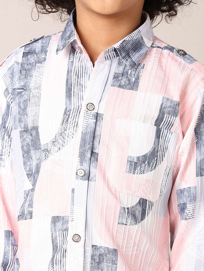 boys printed long sleeves shirt & jeans set - 21492993 -  Standard Image - 4