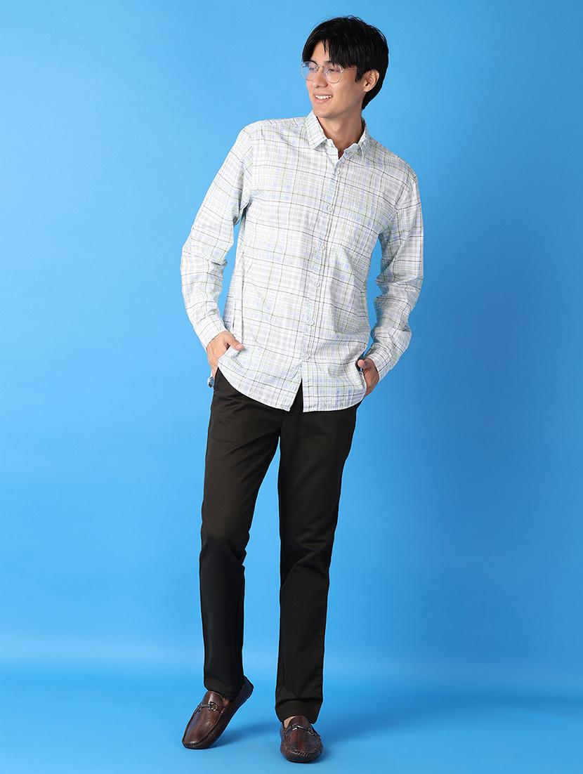 men solids flat front chinos trousers - 21493139 - Standard Image - 4