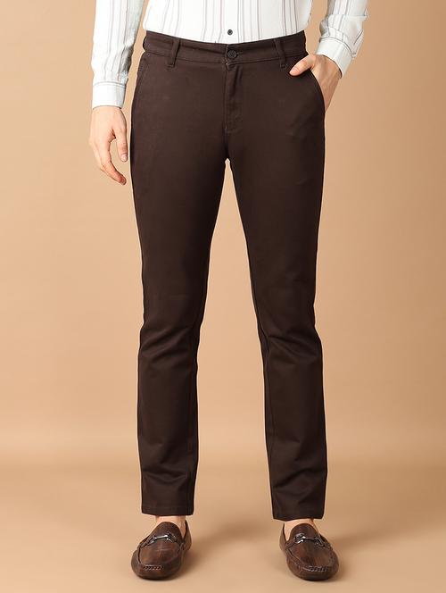 men solids flat front chinos trousers - 21493142 -  Standard Image - 0
