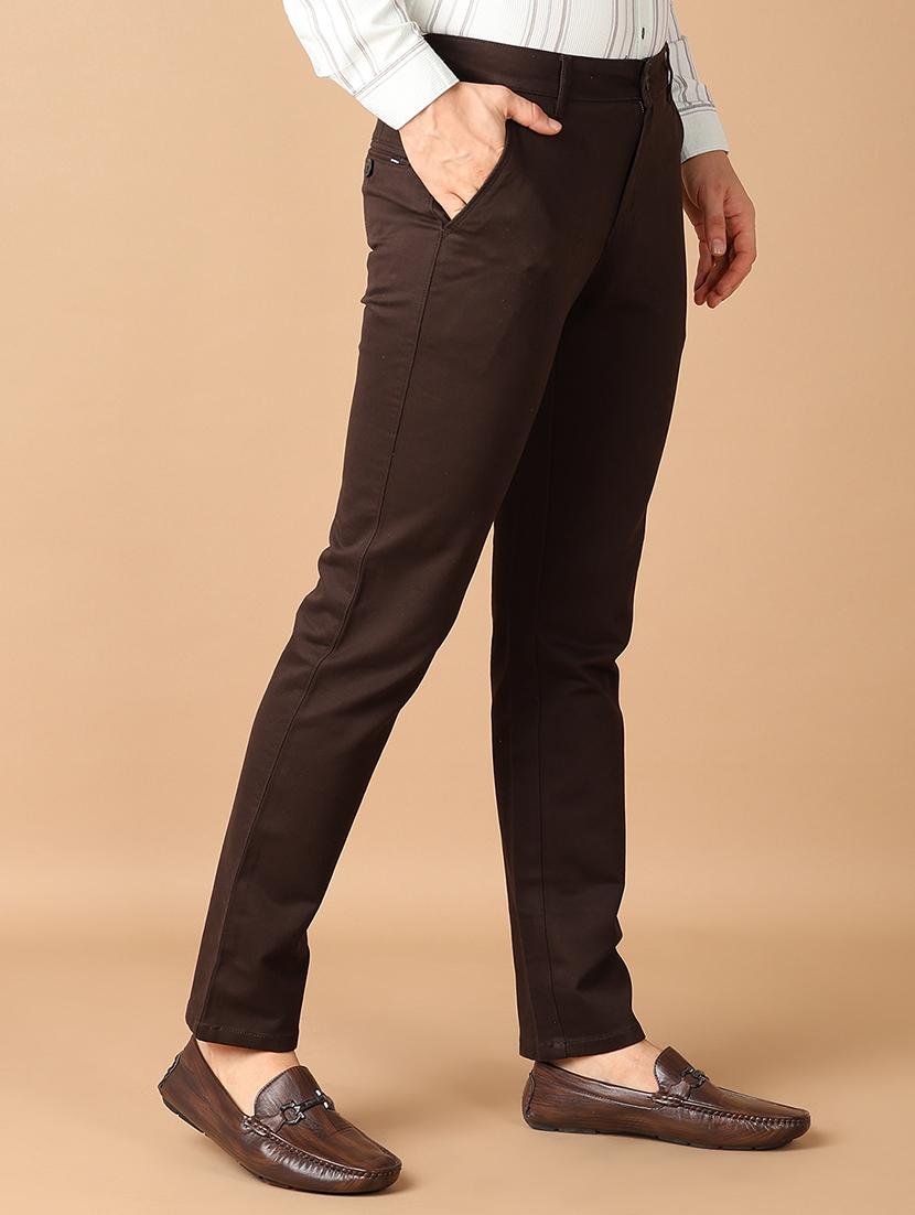 men solids flat front chinos trousers - 21493142 -  Standard Image - 1