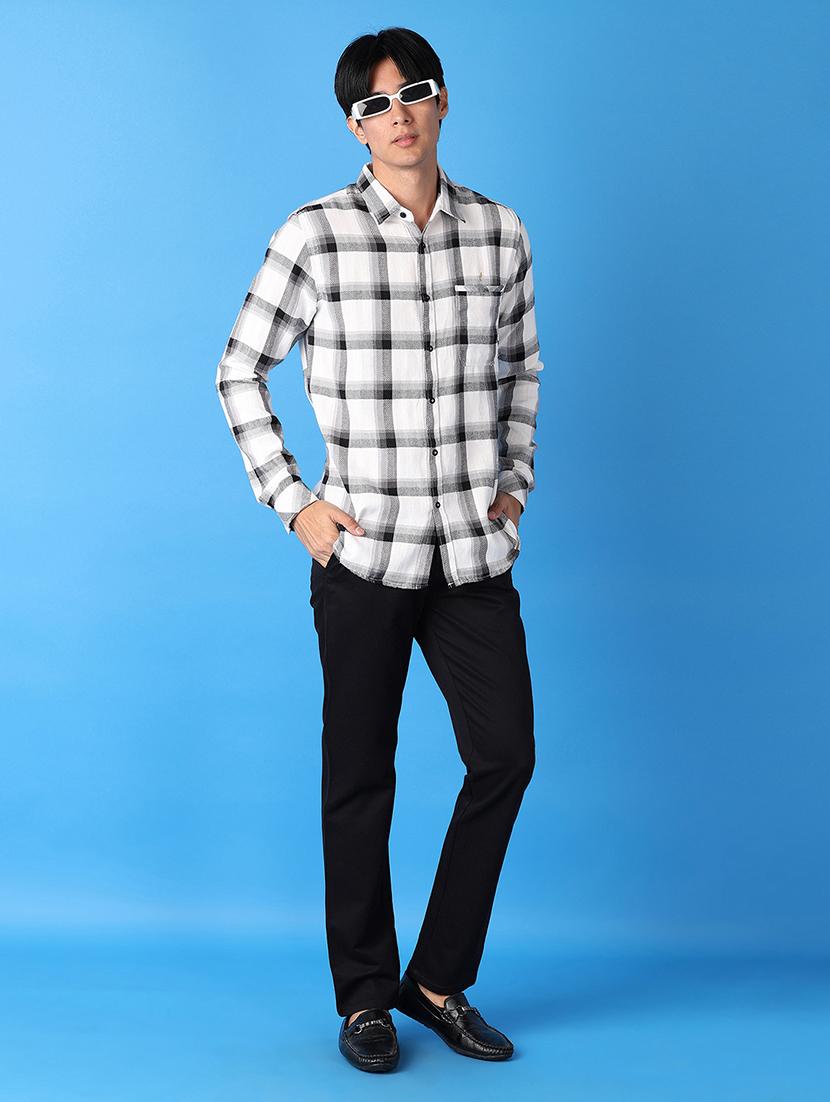 men solids flat front chinos trousers - 21493143 - Standard Image - 4