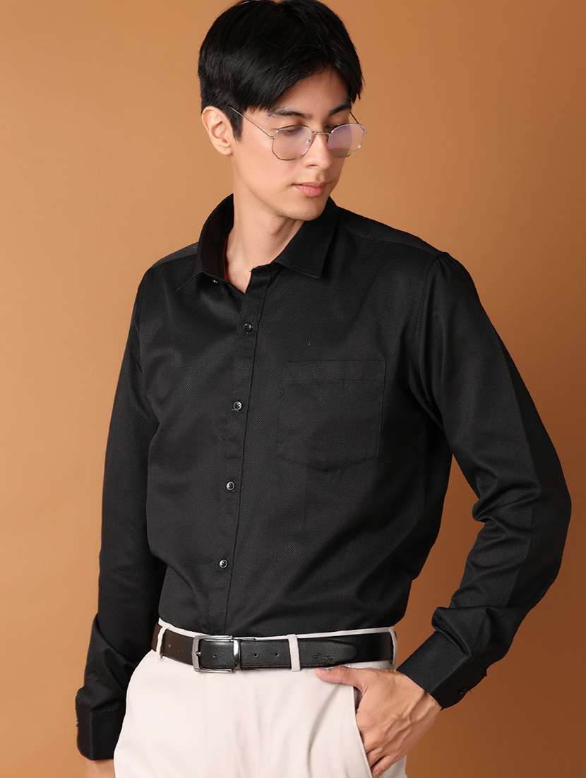 men self design long sleeves collared formal shirt - 21493211 -  Standard Image - 1