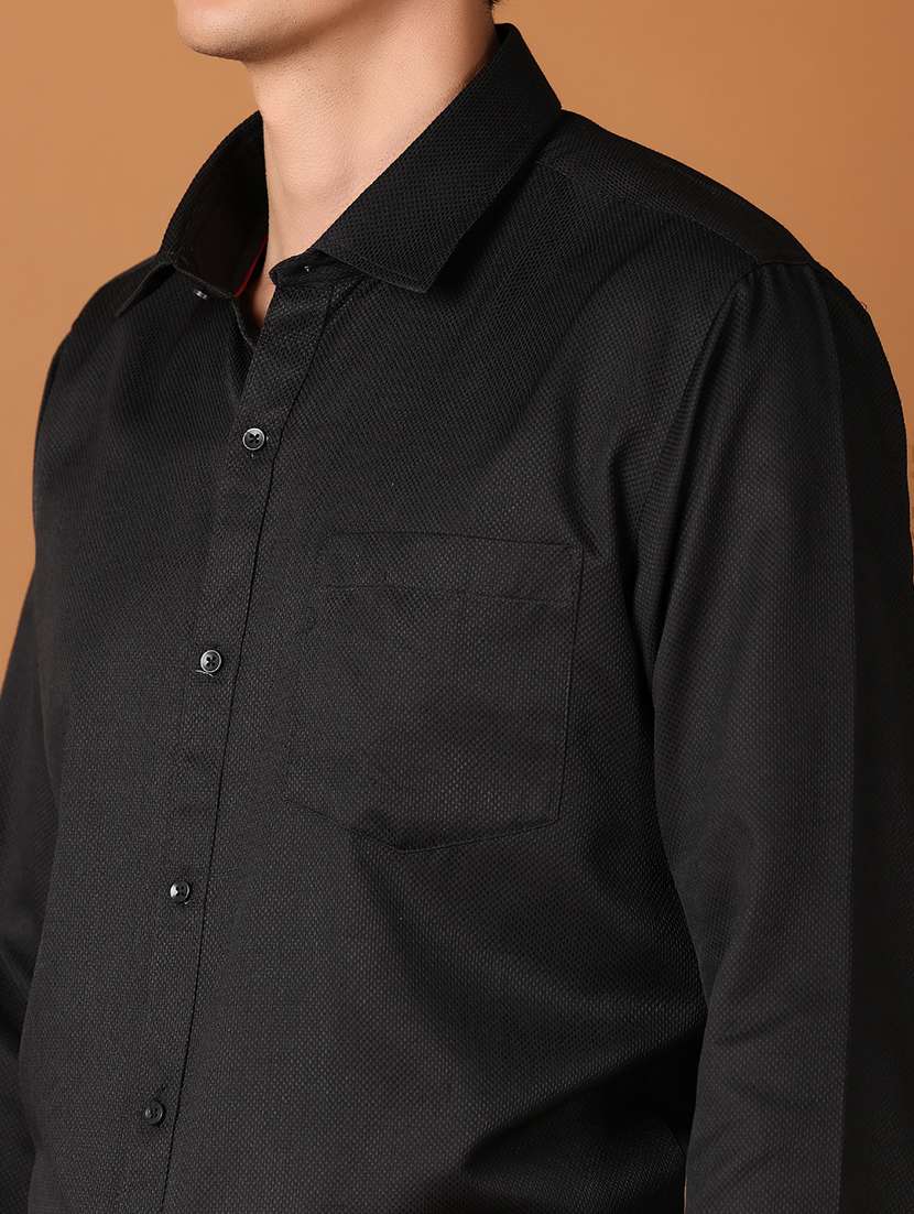 men self design long sleeves collared formal shirt - 21493211 -  Standard Image - 4