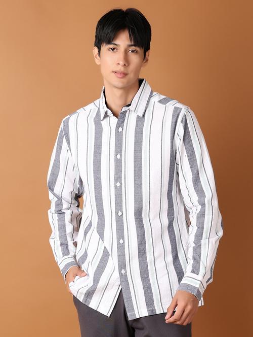 men collared stripes casual shirt - 21493225 -  Standard Image - 0