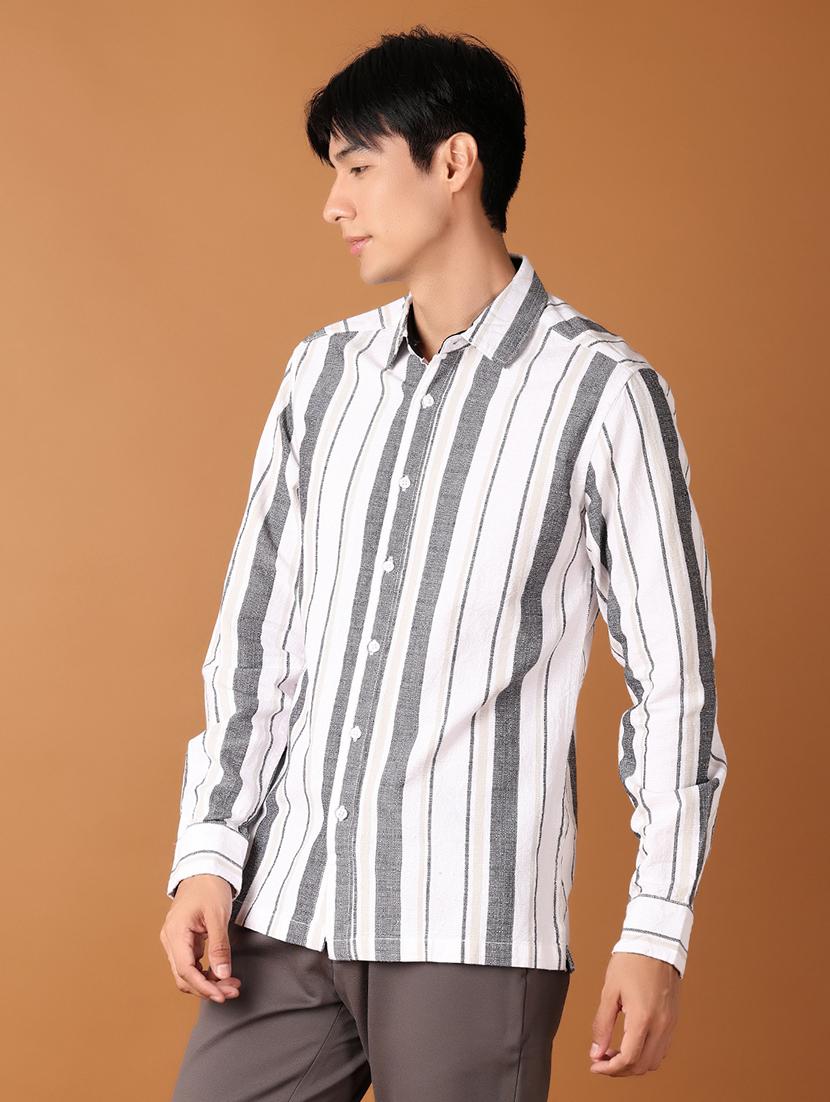 men collared stripes casual shirt - 21493226 - Standard Image - 1
