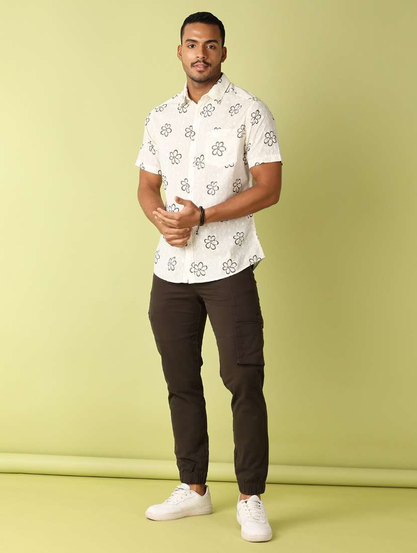 men collared printed casual shirt - 21493237 - Standard Image - 4