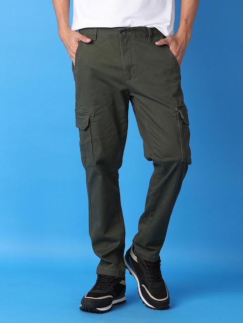 men mid rise solid cargo - 21493240 -  Standard Image - 0