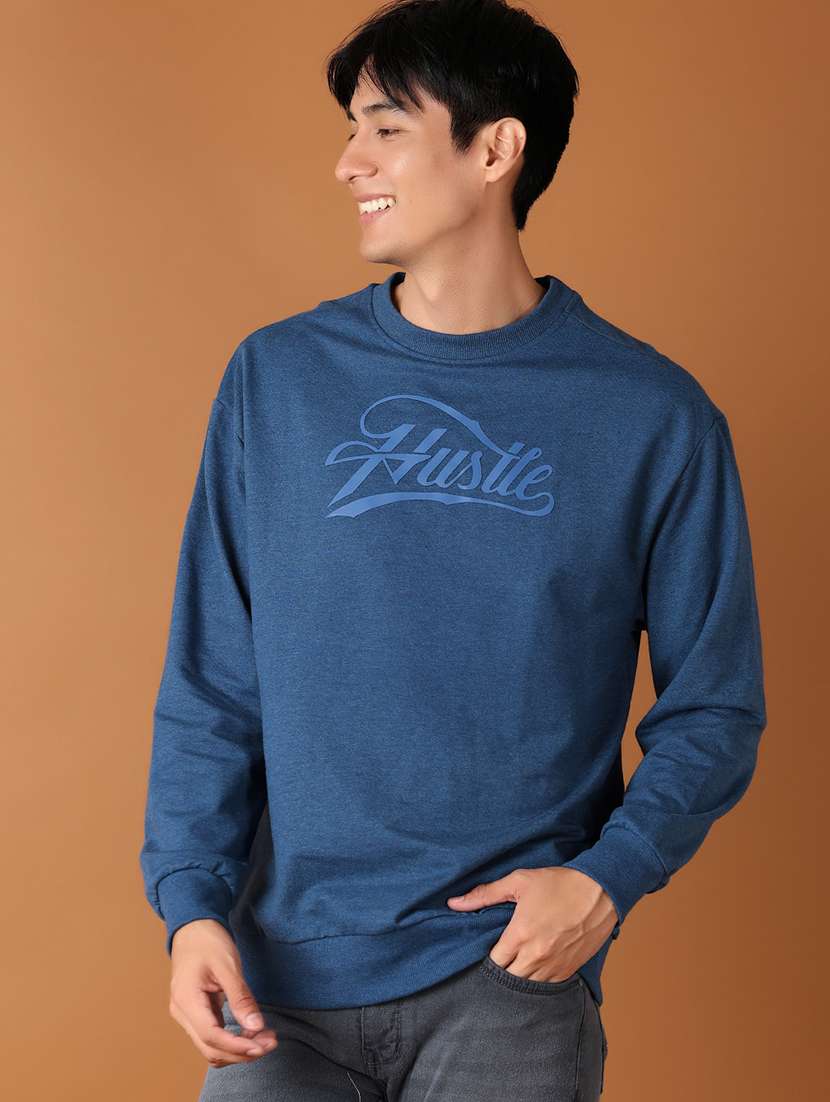 men long sleeve chest printed sweatshirt - 21493252 -  Standard Image - 1