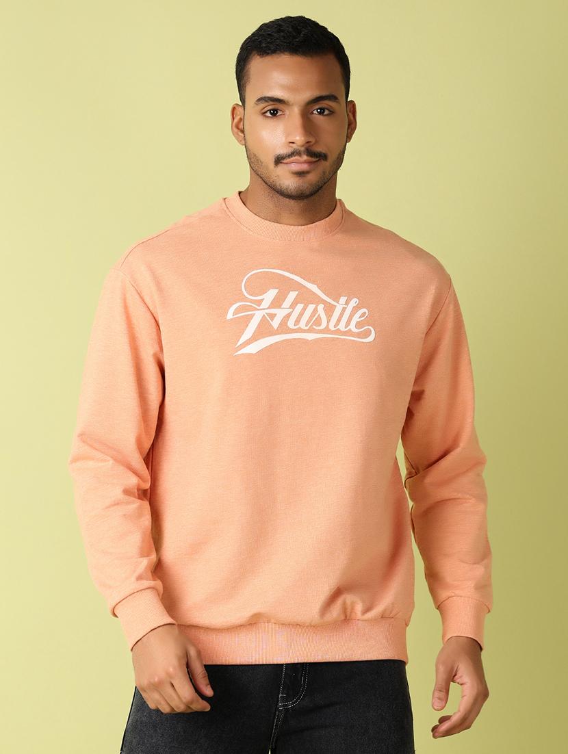 men long sleeve chest printed sweatshirt - 21493253 -  Zoom Image - 0