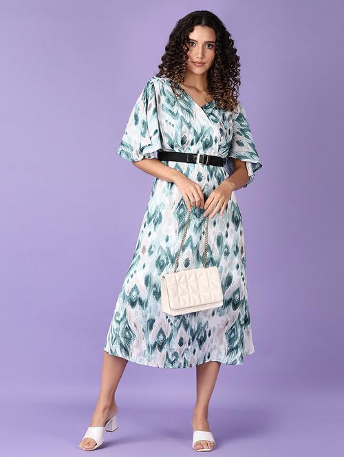 women printed a-line dress - 21493291 - Standard Image - 0