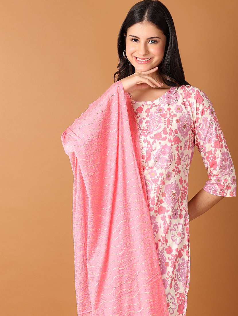 women pink sequined detailed dupatta  - 21493328 -  Standard Image - 4