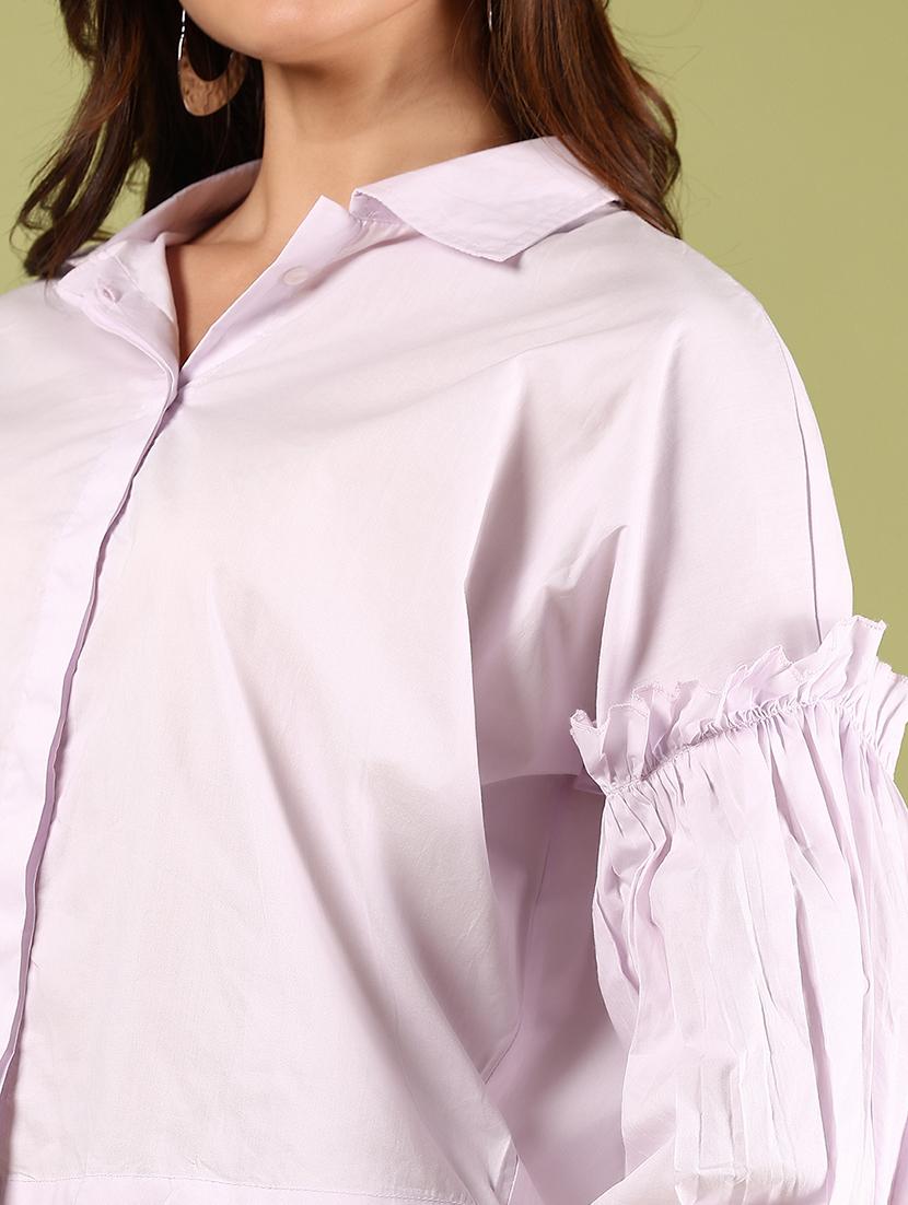 purple cotton regular top - 21493434 - Standard Image - 4