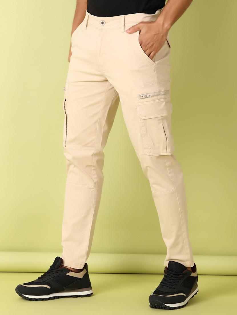 men mid rise solid cargo - 21493435 - Standard Image - 1
