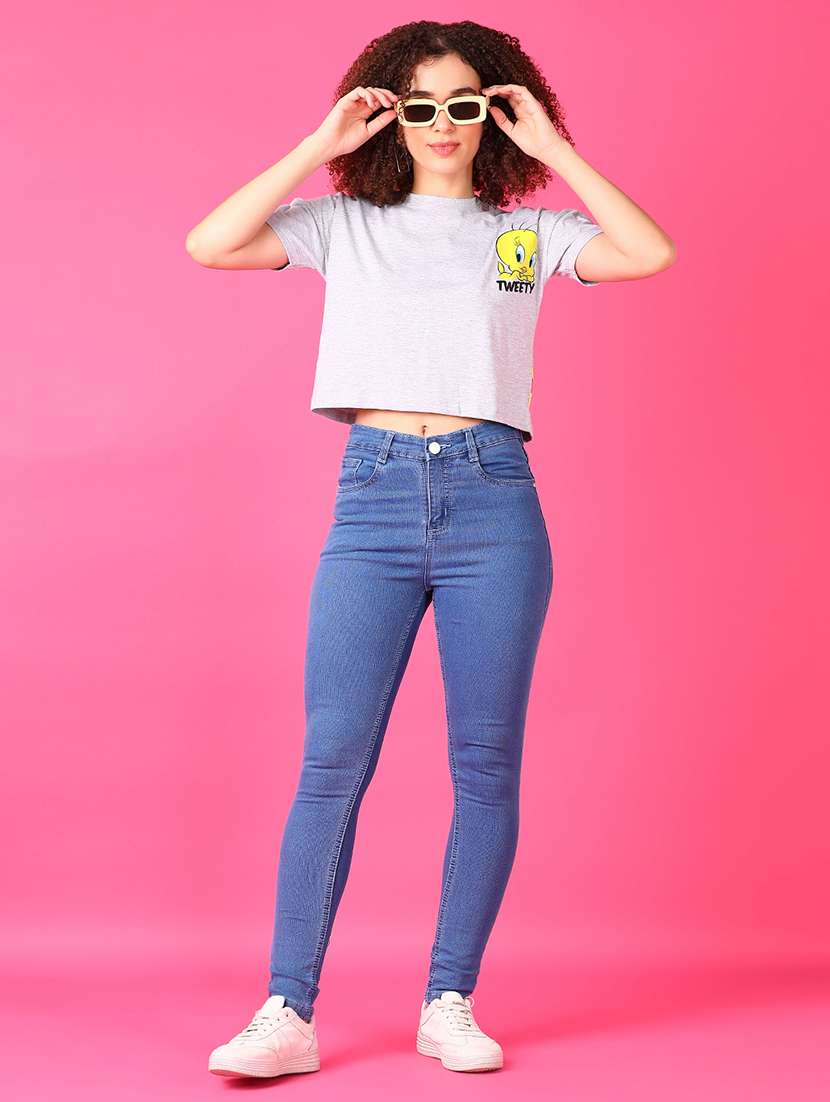 women round neck front & back print t-shirt - 21493441 - Standard Image - 4