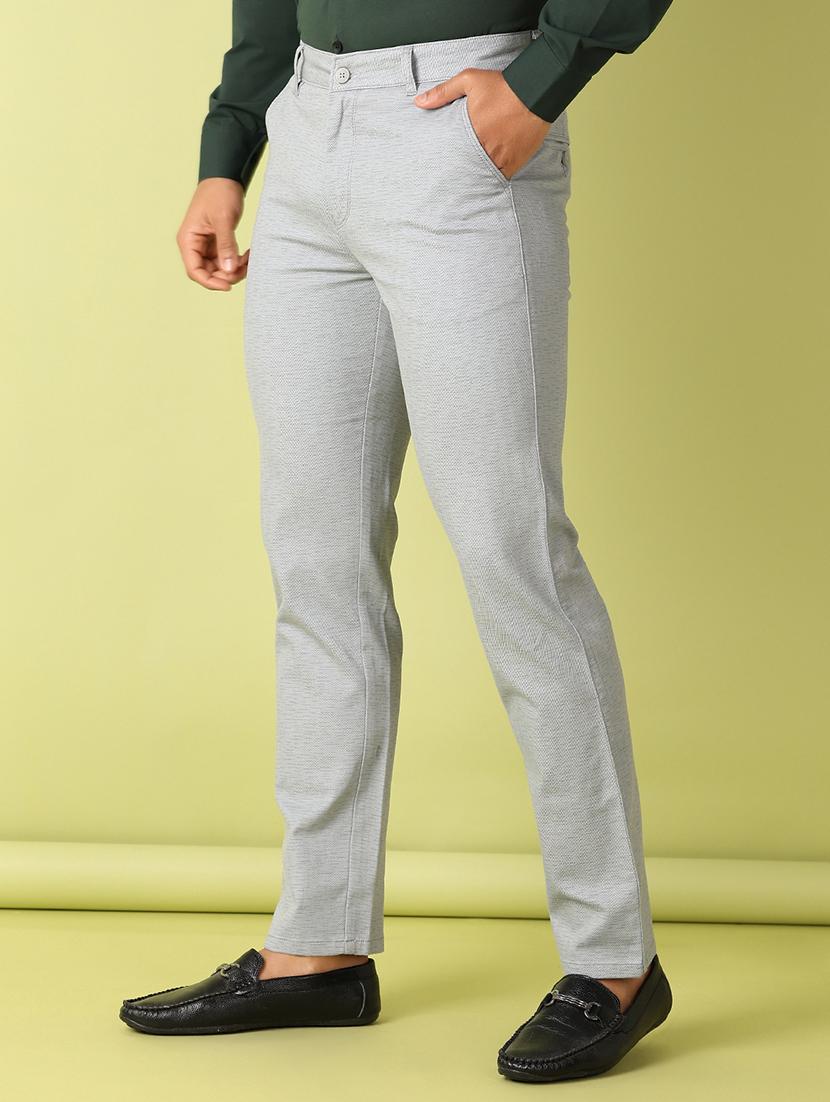 men printed flat front slim fit trouser - 21493512 -  Standard Image - 1