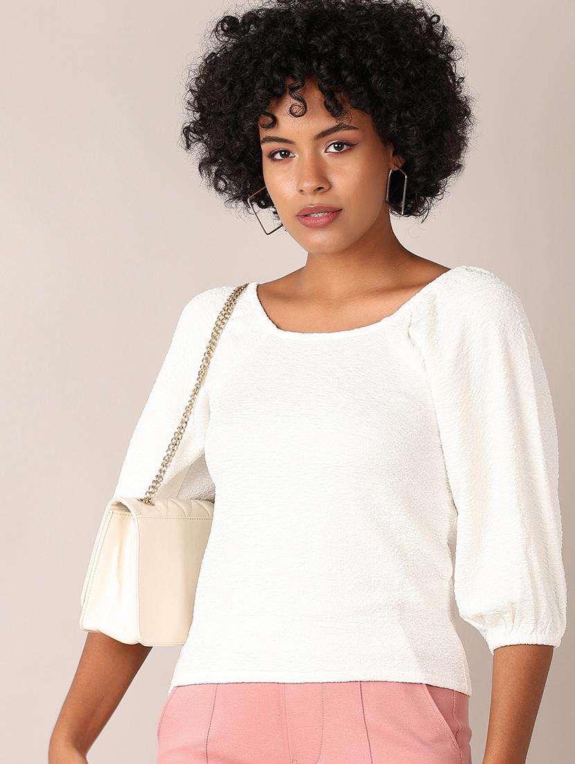 women solid round neck regular top - 21493523 -  Standard Image - 1