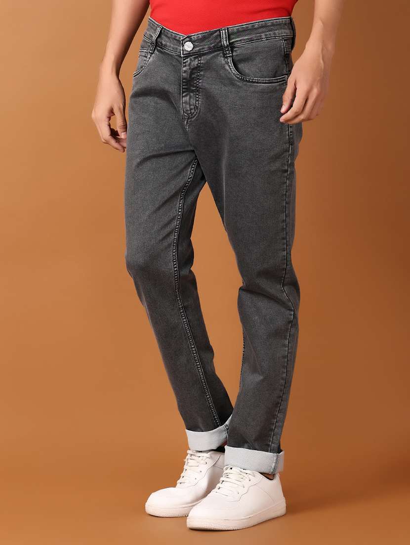 men solid slim fit jeans - 21493556 -  Standard Image - 1
