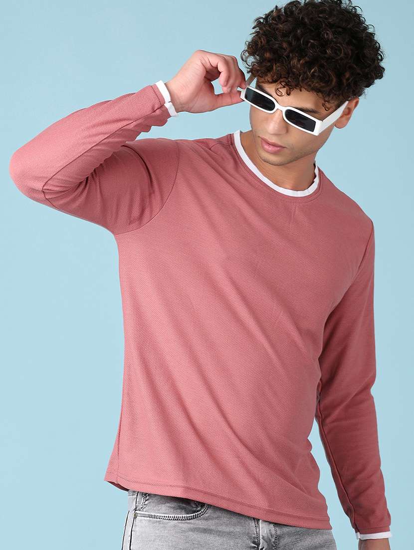 men long sleeves plain t-shirt - 21493650 -  Standard Image - 1