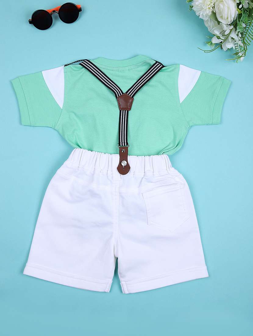 boys printed short sleeves t-shirt & shorts set - 21493654 -  Standard Image - 1