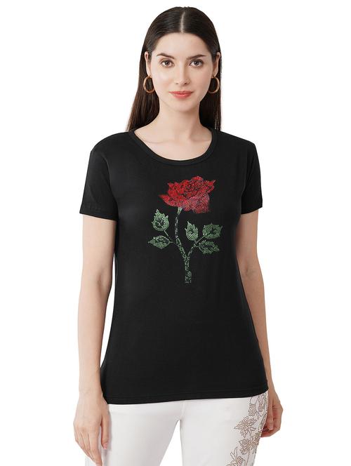 women embellished short sleeves t-shirt - 21493693 - Standard Image - 0