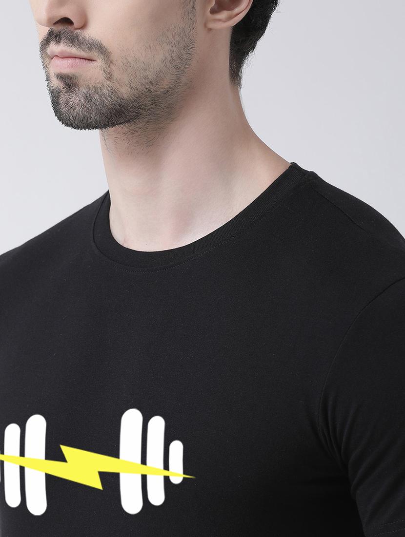 men round neck chest print t-shirt - 21493916 - Standard Image - 4