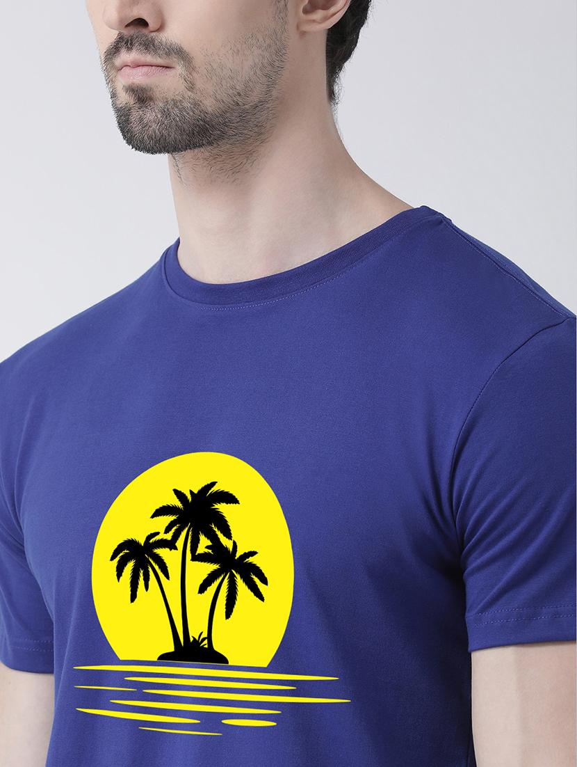 men round neck chest print t-shirt - 21493919 - Standard Image - 4