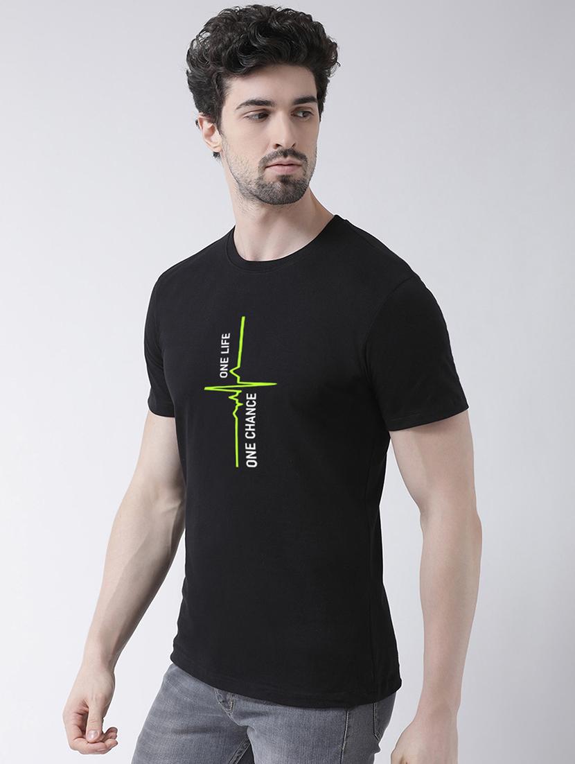 men round neck chest print t-shirt - 21493921 - Standard Image - 1