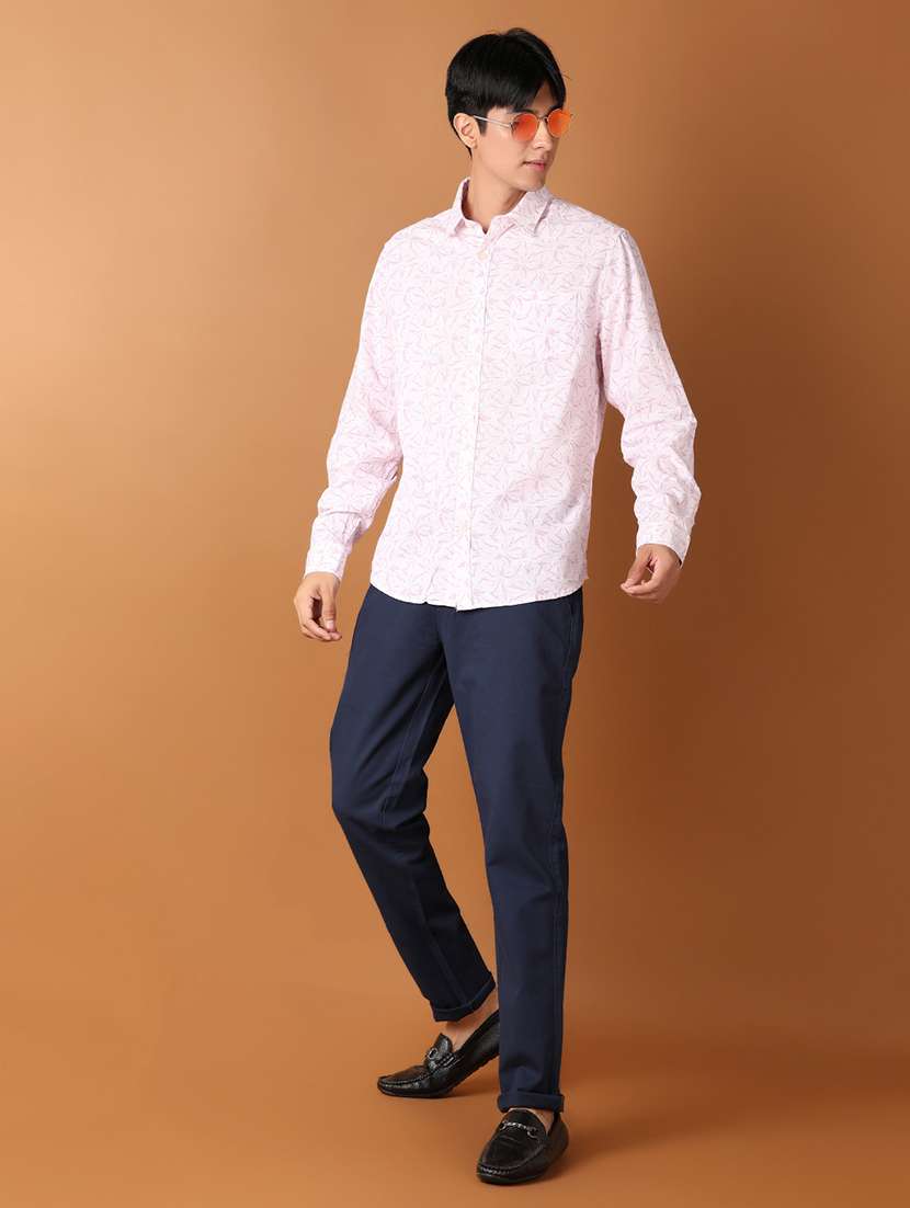 men solid slim fit chinos - 21494038 -  Standard Image - 4