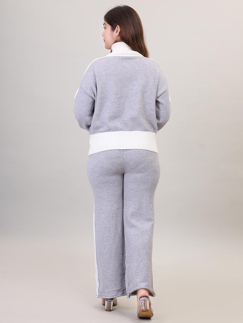 women grey wool co-ord set - 21494108 - Standard Image - 4