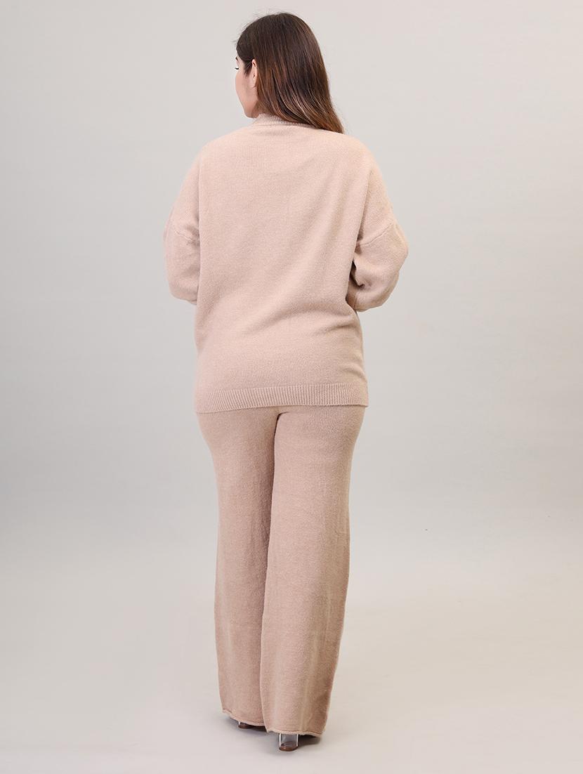 women beige wool co-ord set - 21494118 - Standard Image - 4