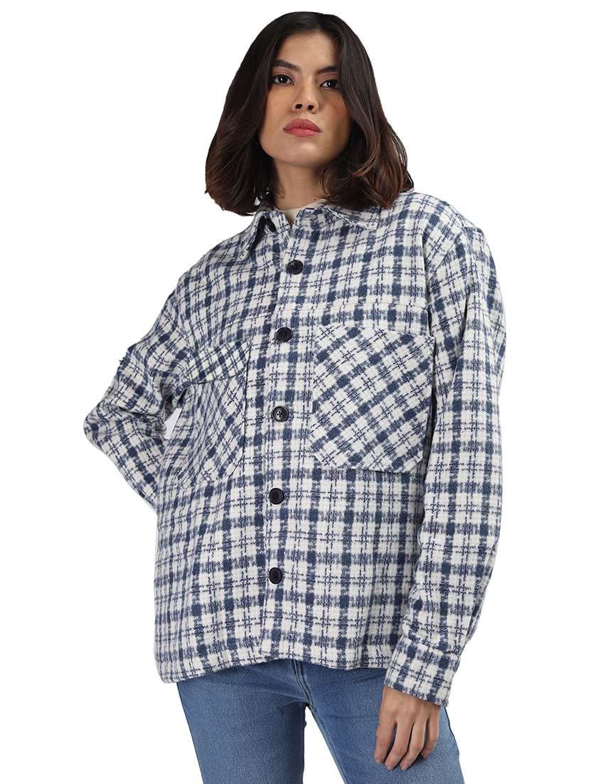 women white wool shacket