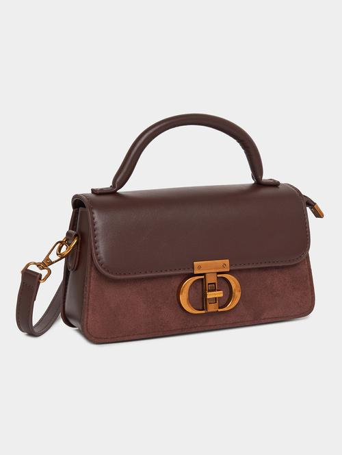 women brown pu handbag - 21494348 - Standard Image - 0