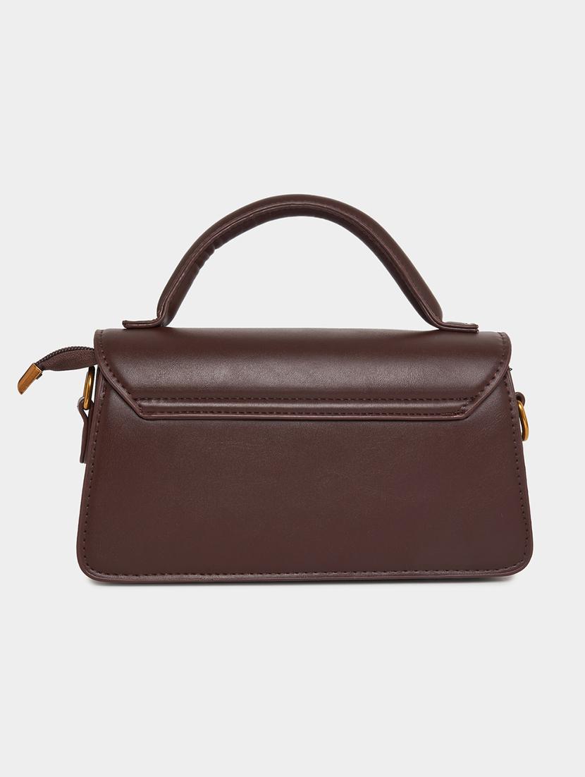 women brown pu handbag - 21494348 - Standard Image - 1