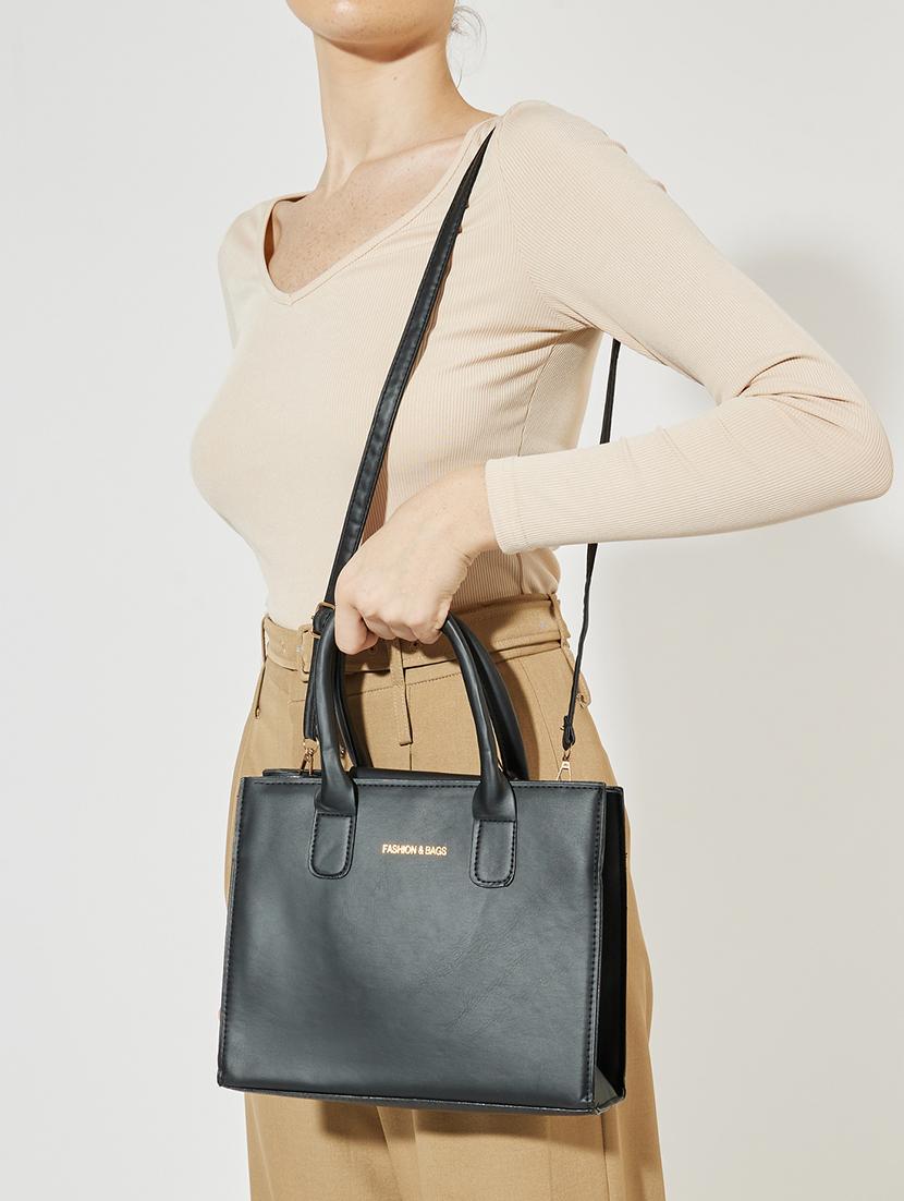 women black pu handbag - 21494356 - Standard Image - 6
