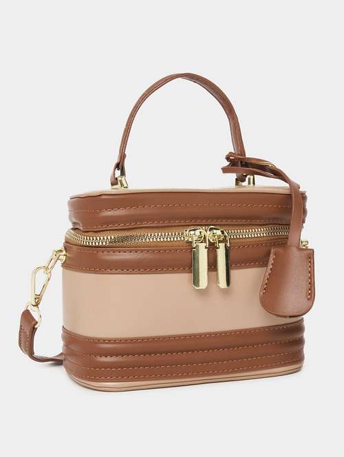 women brown pu handbag - 21494360 - Standard Image - 0