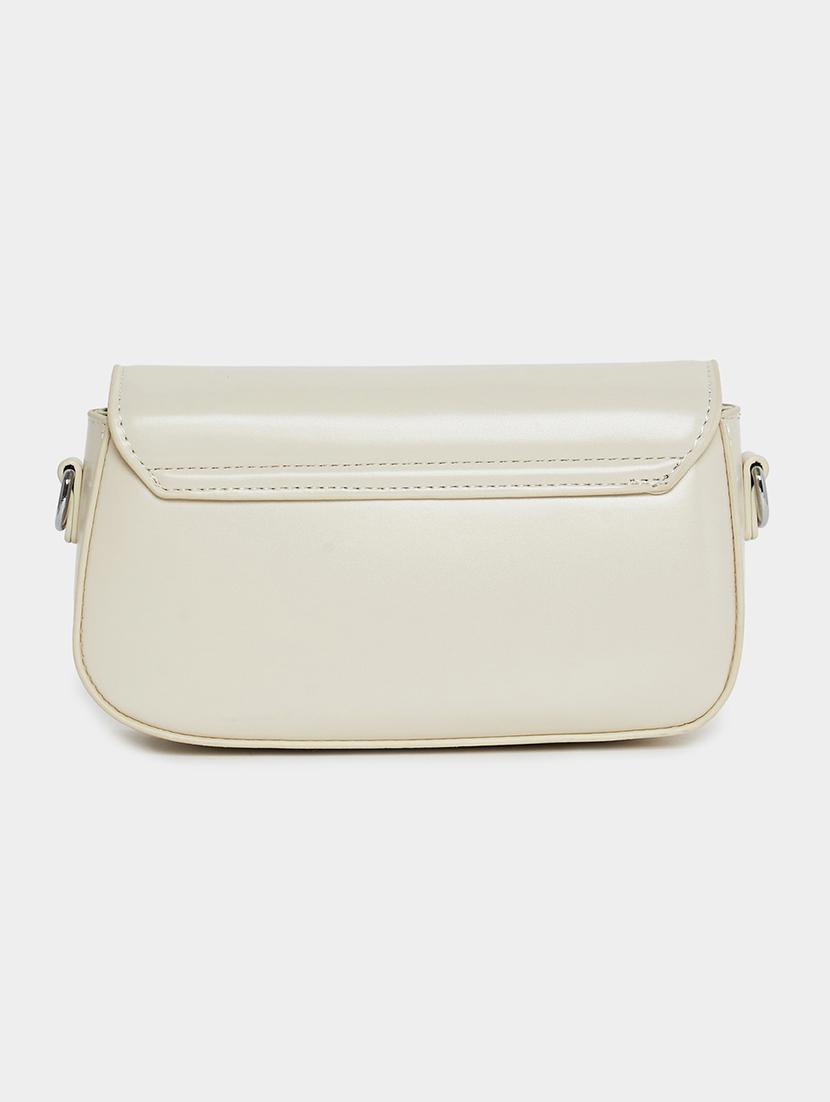 women cream pu handbag - 21494365 - Standard Image - 1