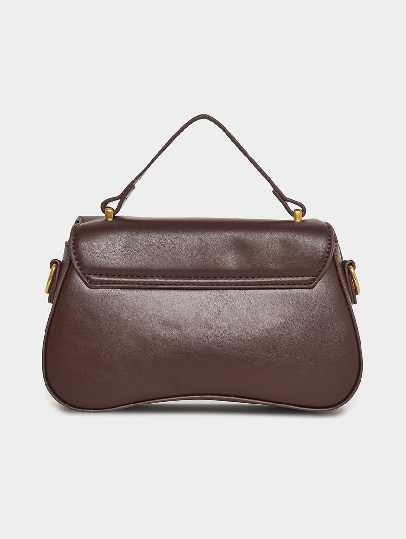 women brown pu handbag - 21494369 - Standard Image - 1