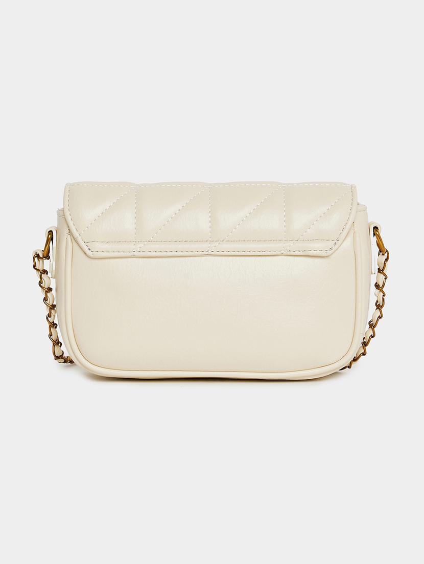 women off white pu handbag - 21494372 - Standard Image - 1