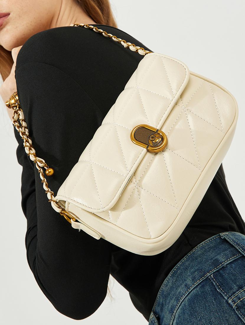 women off white pu handbag - 21494372 - Standard Image - 4