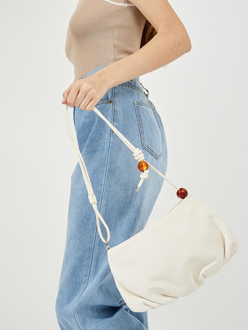 women off white pu handbag - 21494378 - Standard Image - 6