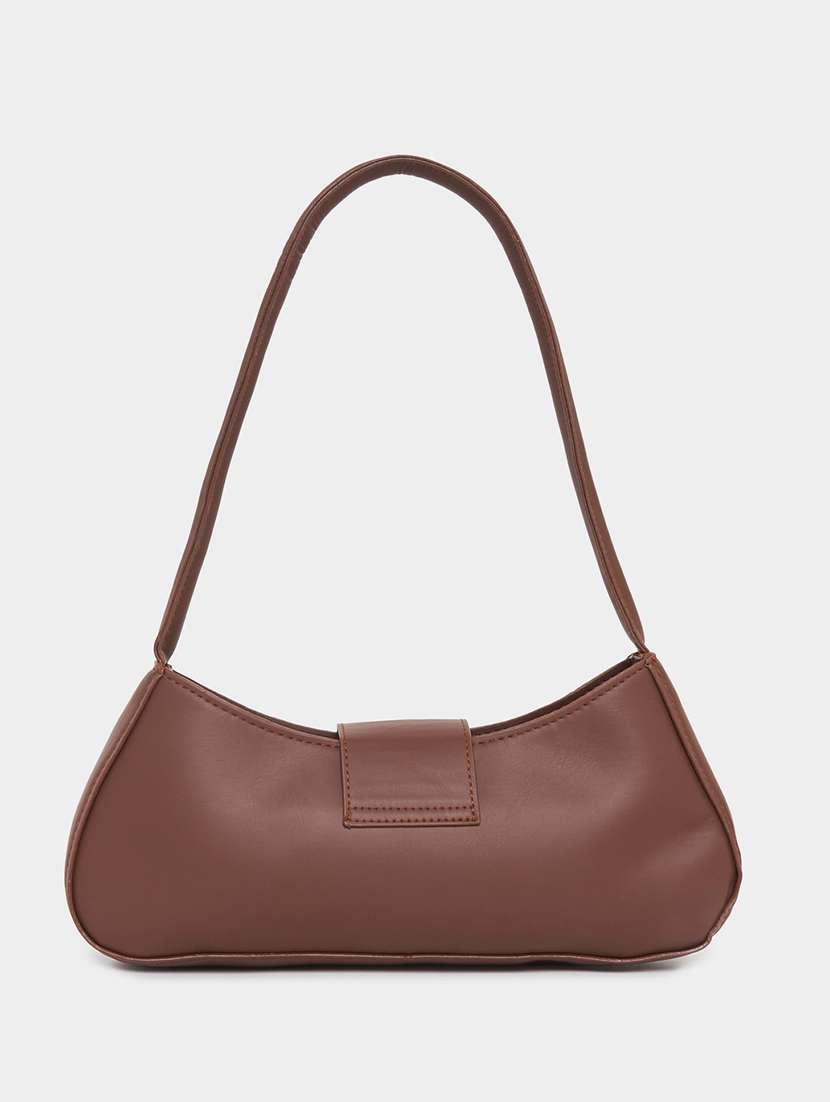 women brown pu handbag - 21494384 -  Standard Image - 1