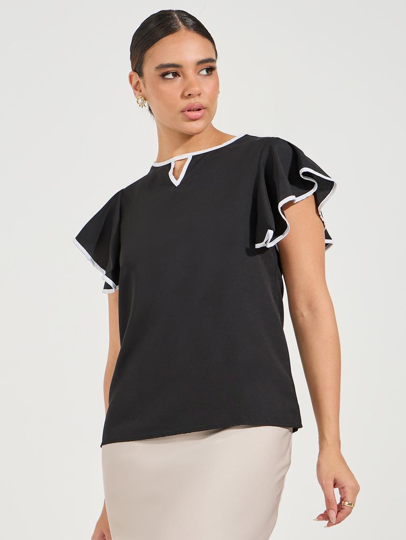women black polyester regular top - 21494405 -  Zoom Image - 0