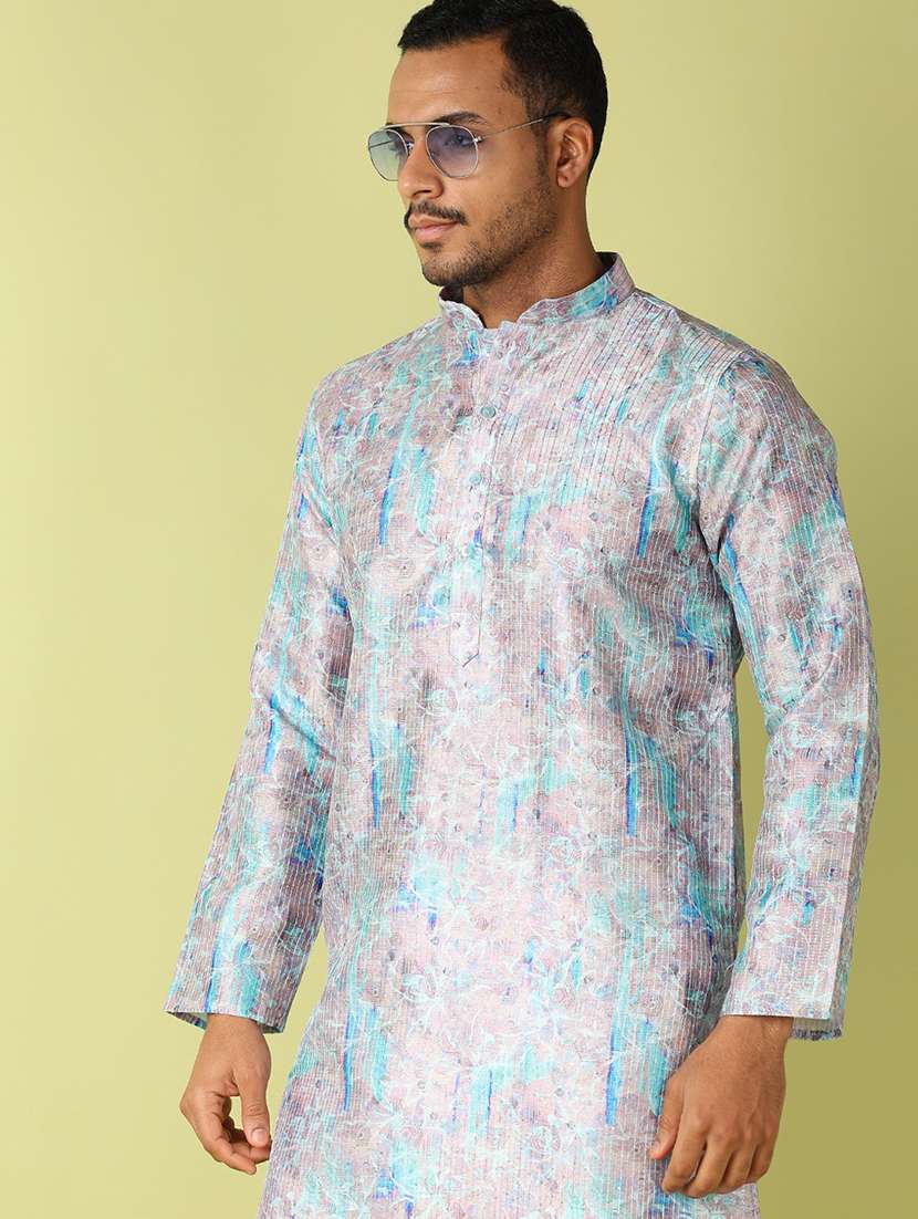 Men Printed Detailed Kurta & Pyjama Set