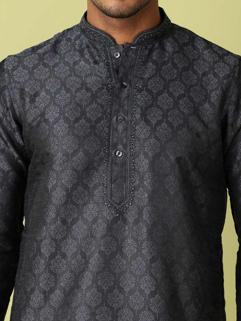 Men Printed Kurta Pyjama Ethnic Wear Set - 21494477 -  Standard Image - 4