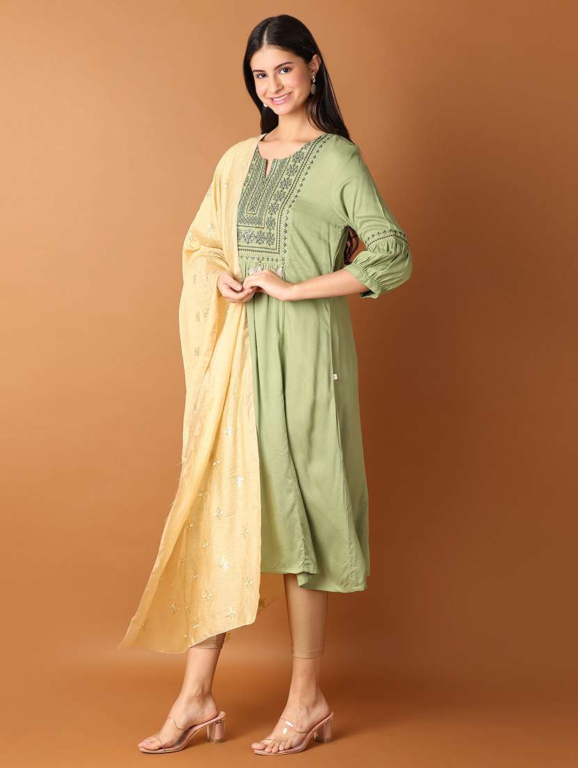 women gold embroidered dupatta - 21494513 -  Standard Image - 1