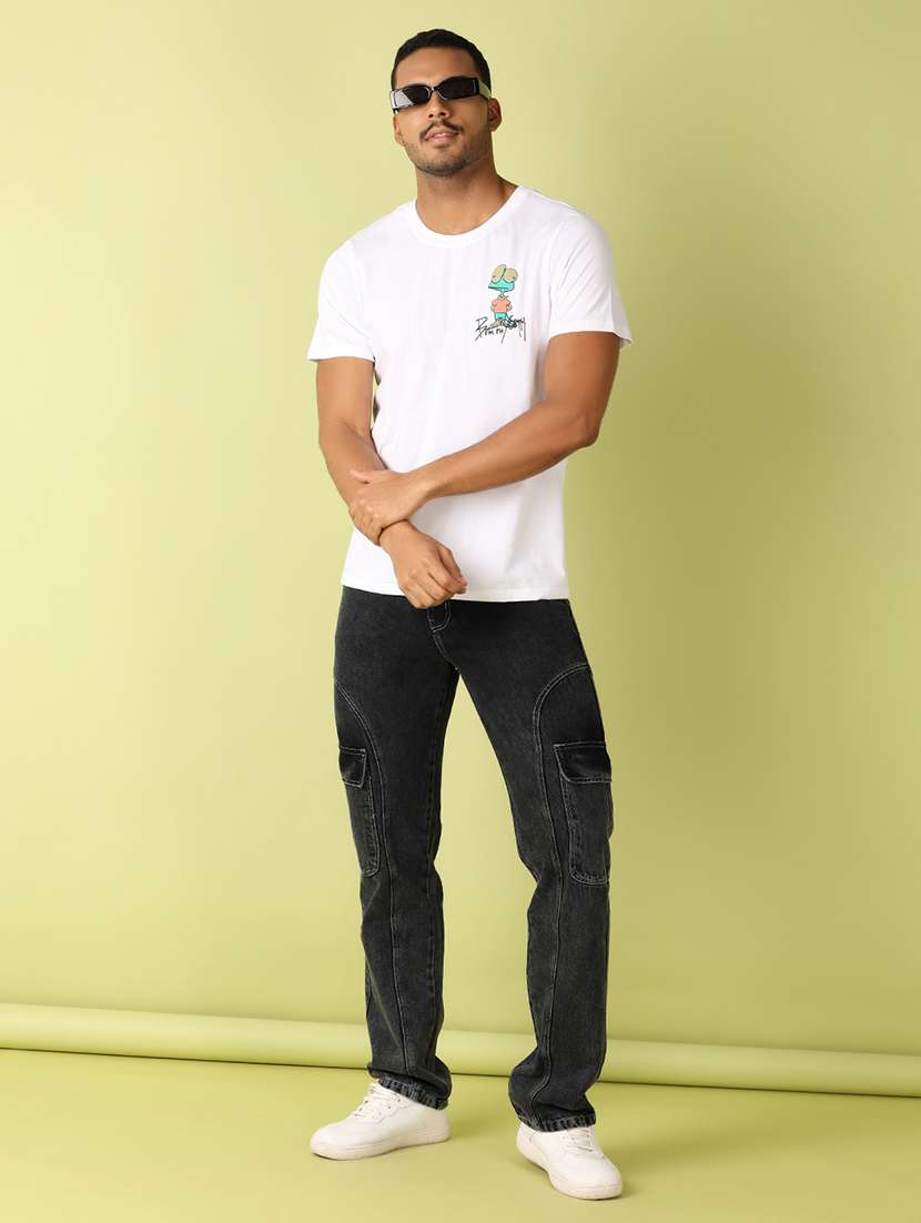 men mid rise solid cargo - 21494546 - Standard Image - 4