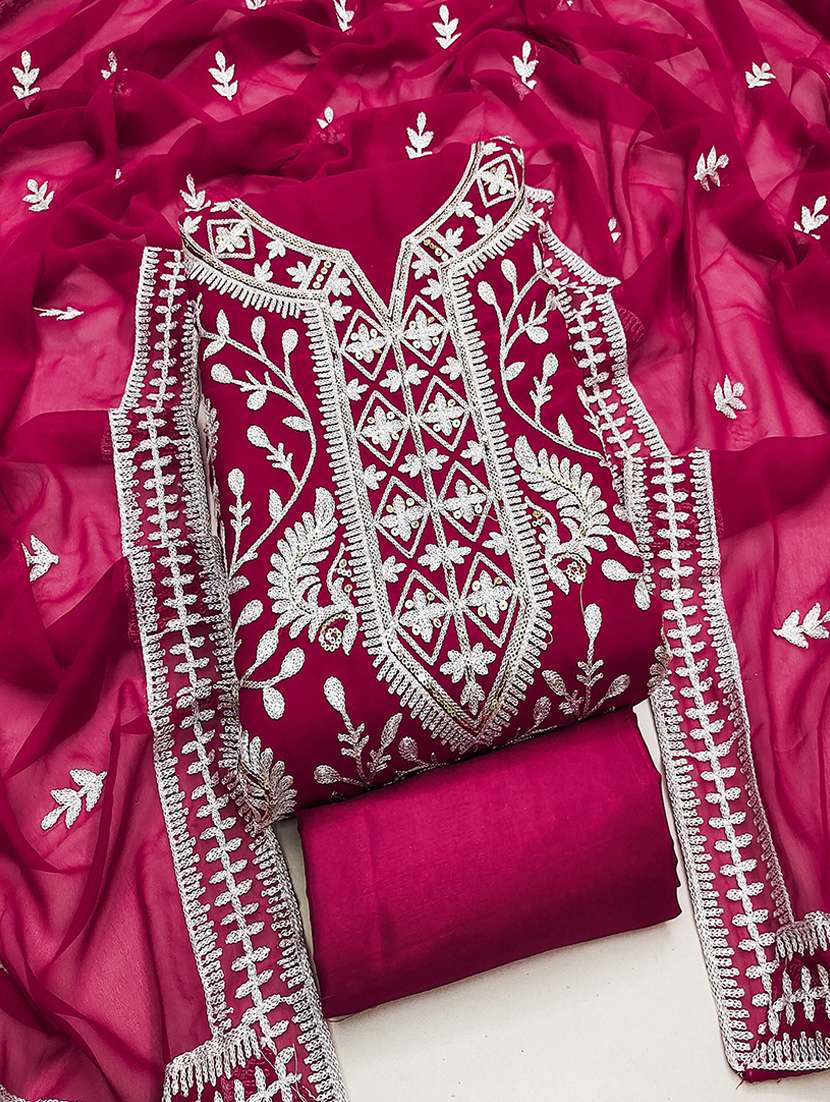 women embroidered unstitched suit set - 21494596 -  Standard Image - 1