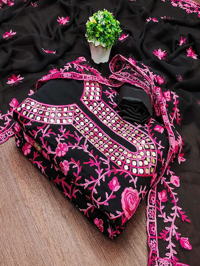 women embroidered unstitched suit set