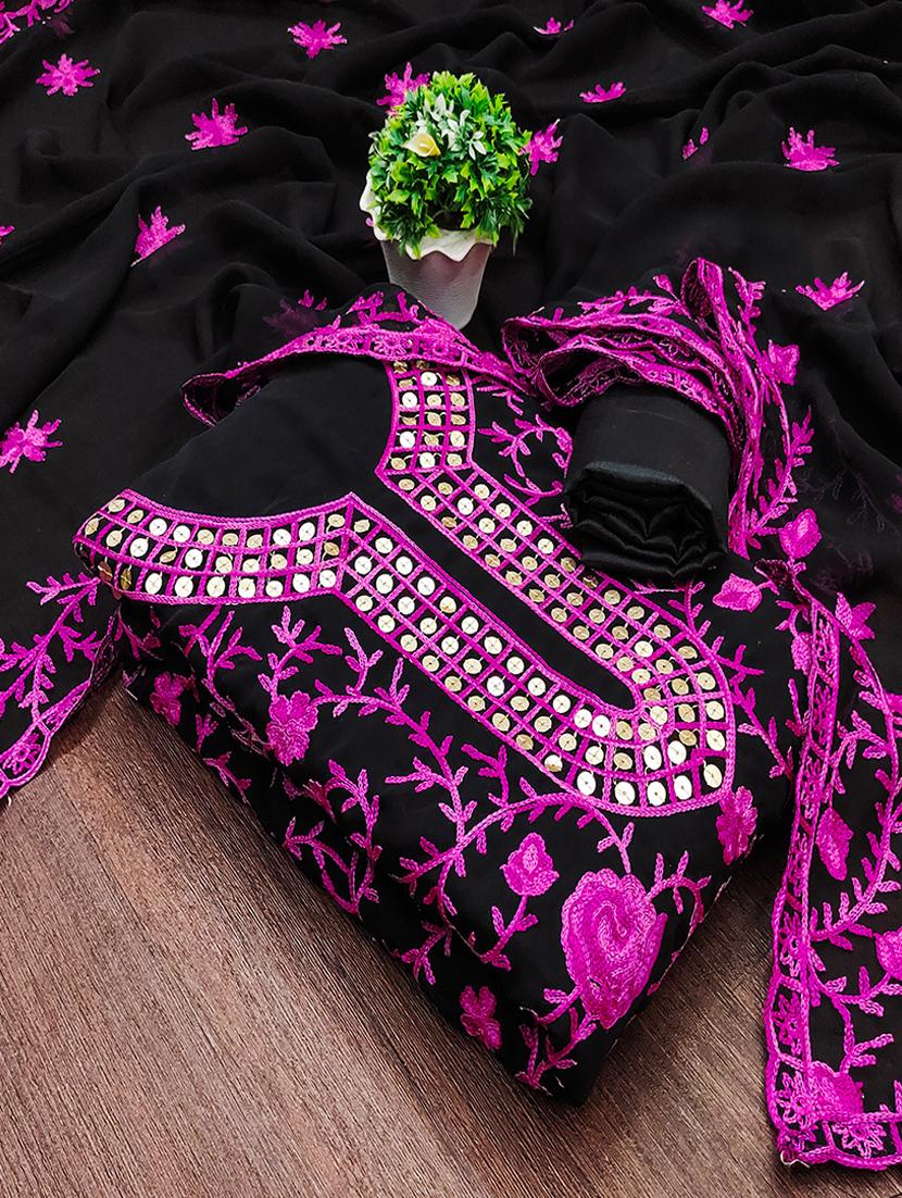women embroidered unstitched suit set - 21494604 -  Standard Image - 1